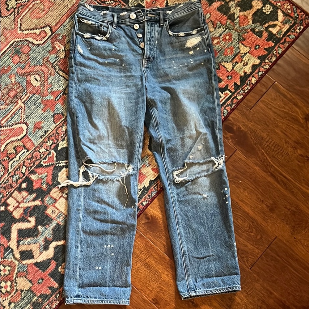 Distressed Blue Men's Jeans